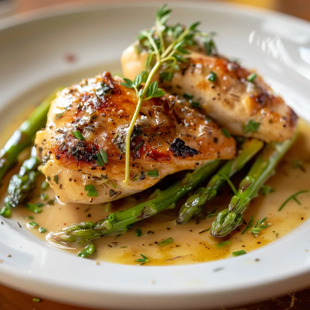 Caesar Chicken with Asparagus
