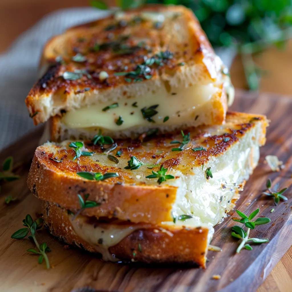 Garlic Bread Grilled Cheese