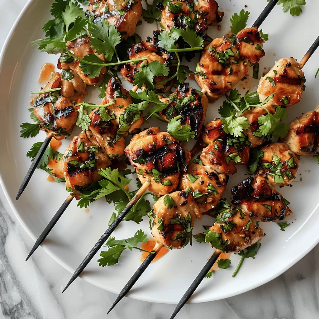 Grilled Thai Coconut Chicken Skewers
