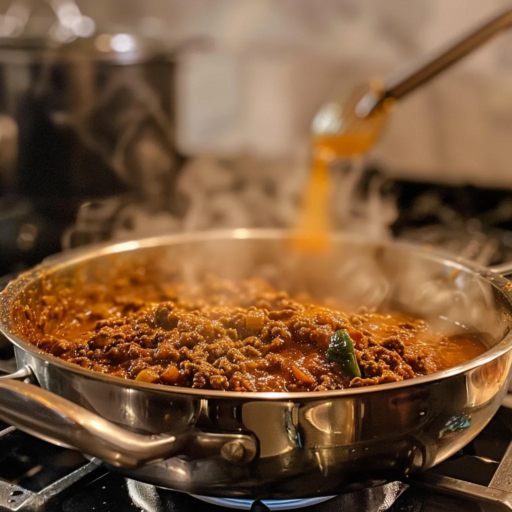 Hatch Green Chile Stew With Ground Beef