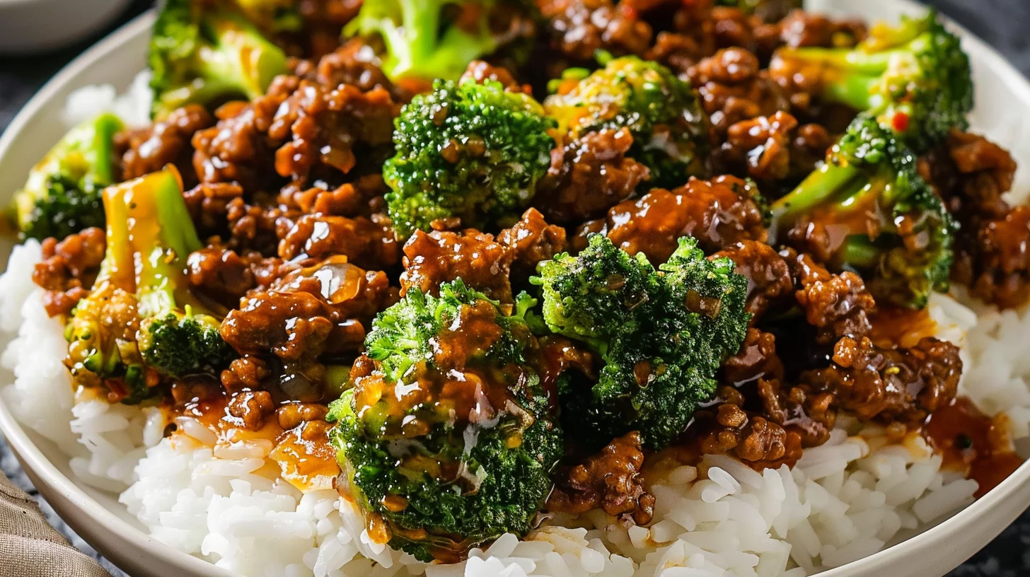 Quick and Easy Honey Garlic Ground Beef and Broccoli Stir Fry