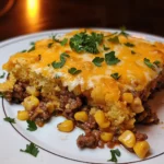 Ground Beef and Cornbread Casserole