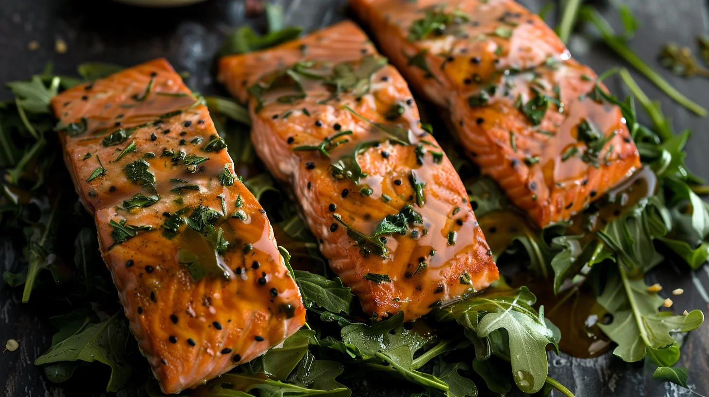 Maple Dijon Glazed Salmon