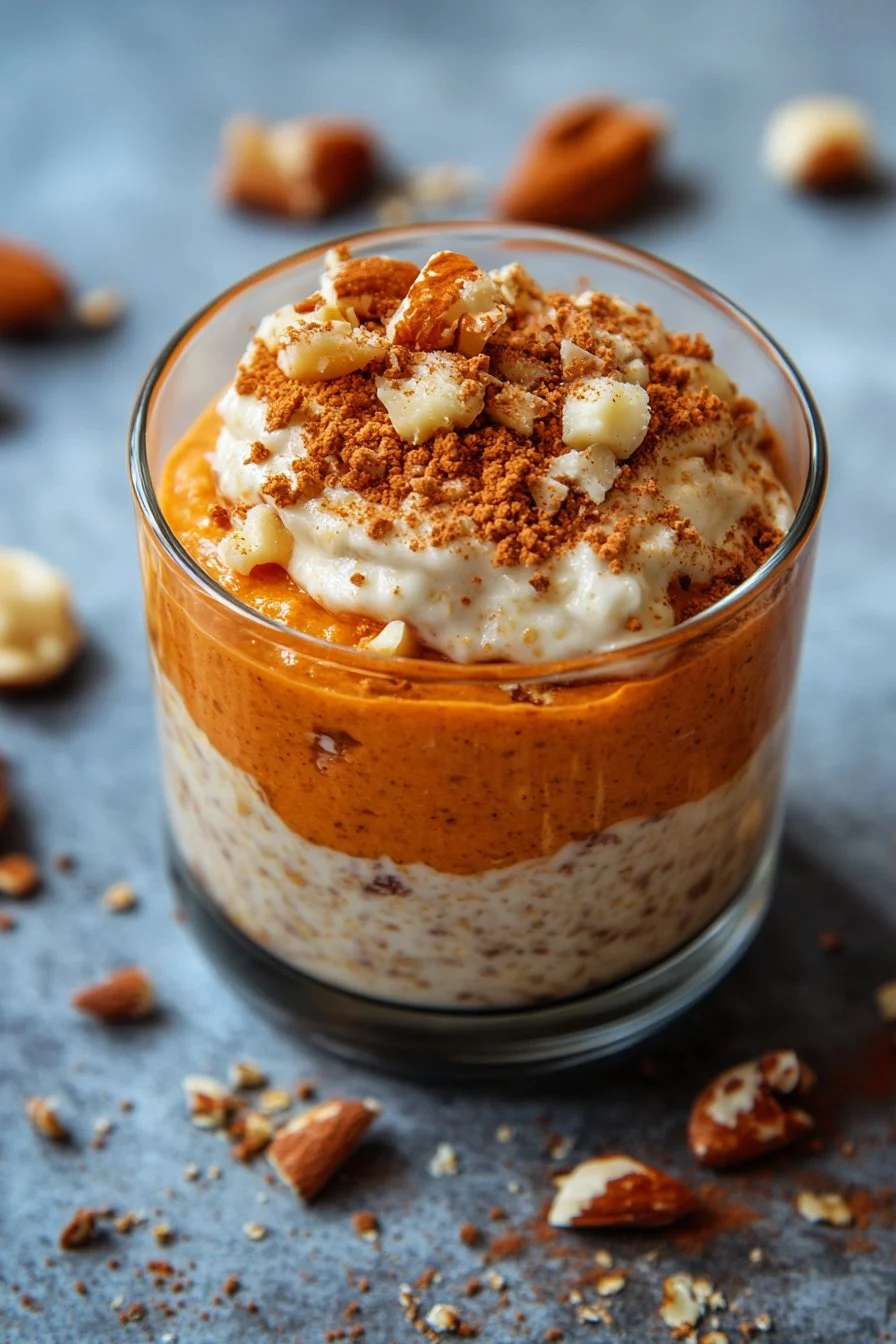 High Protein Carrot Cake Overnight Oats