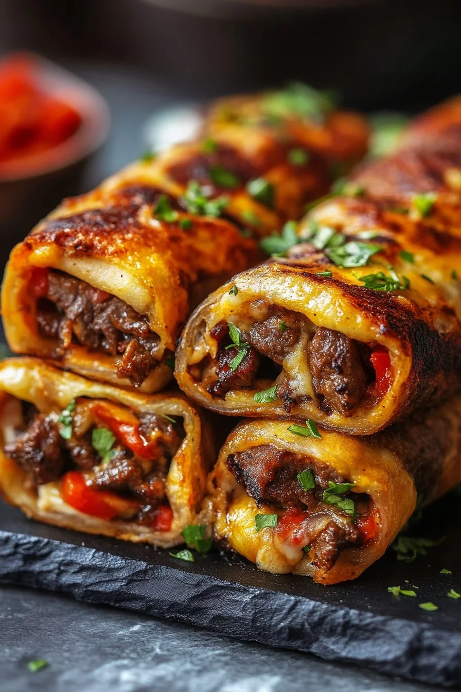 Keto Philly Cheesesteak Roll Ups