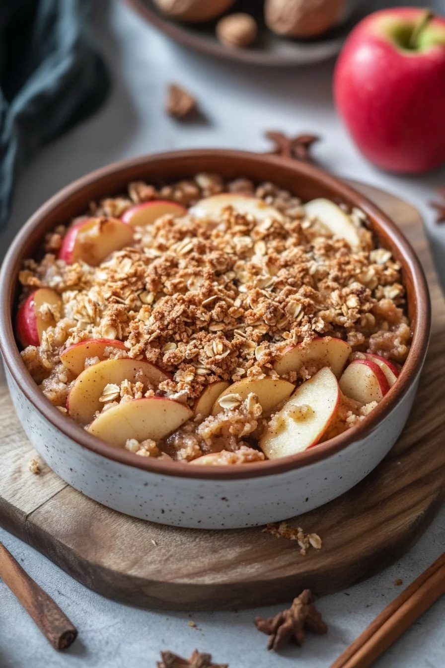 Healthy Breakfast Apple Crumble