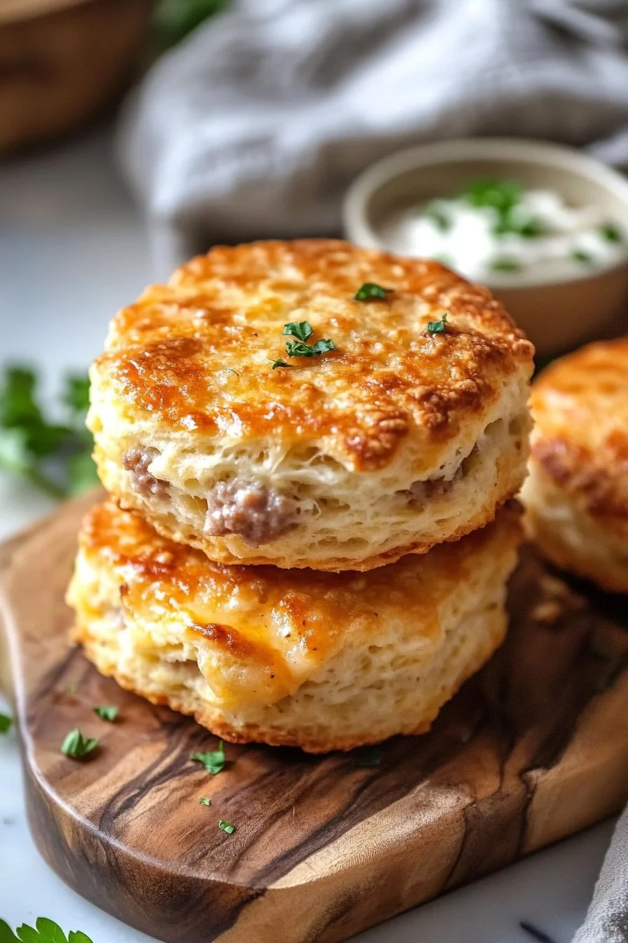 Cheese and Sausage Biscuit