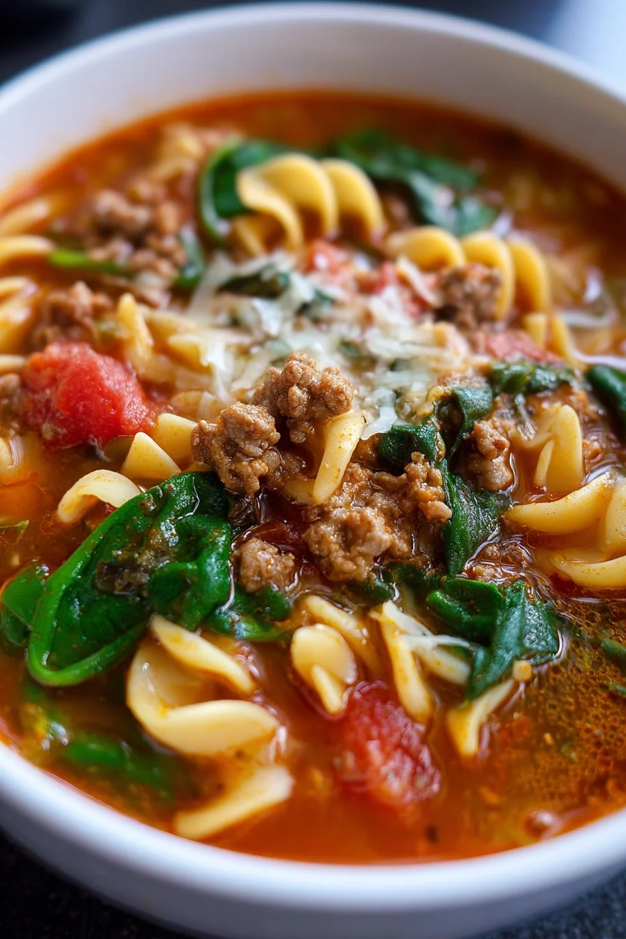 One Pot Lasagna Soup