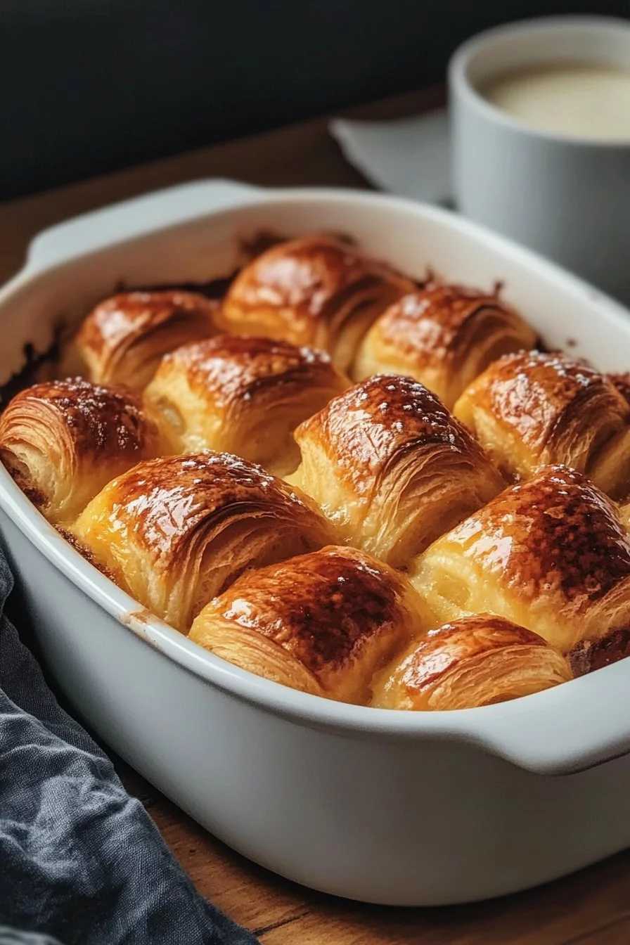 French Toast Casserole with Croissants – Easy Recipe