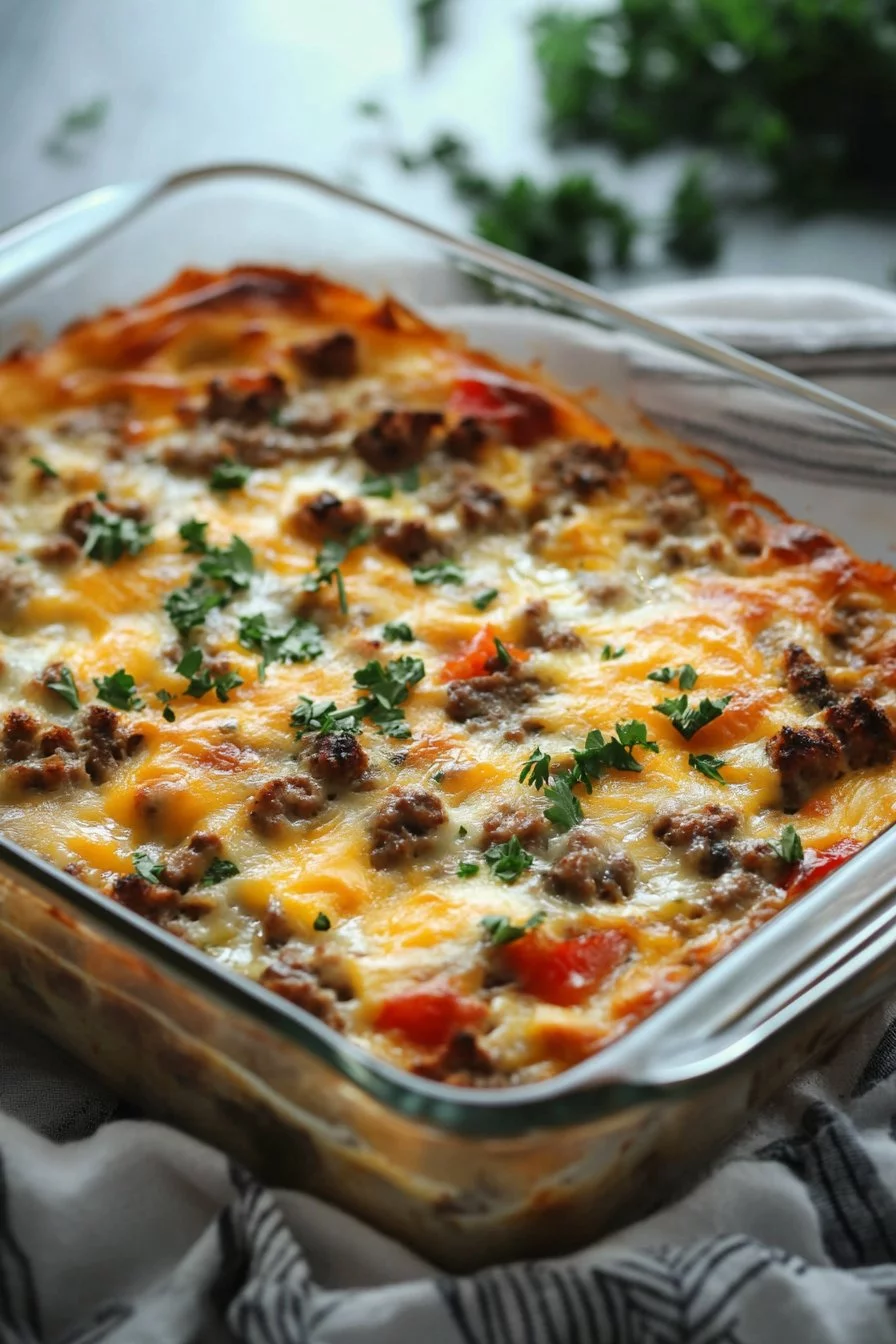 Easy Eggless Breakfast Casserole