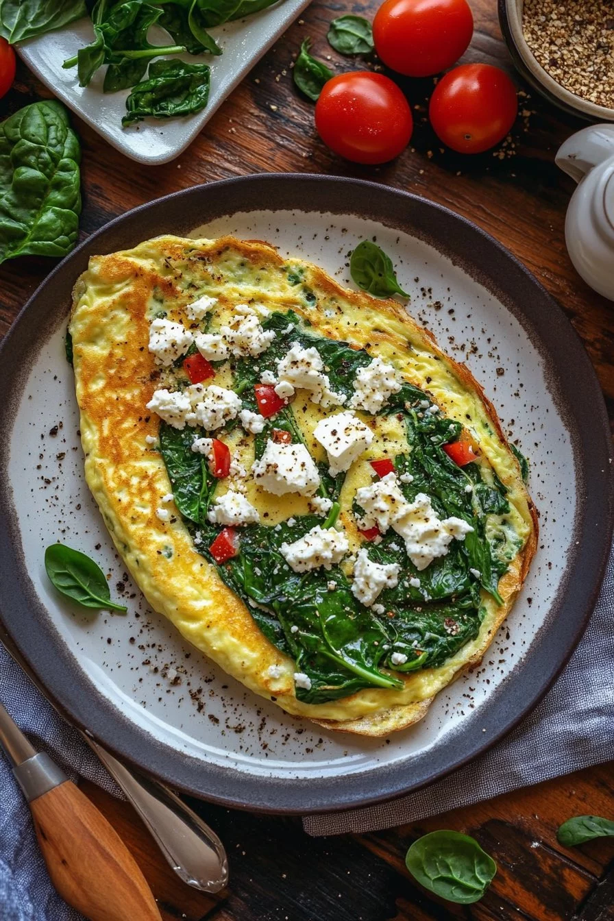 Spinach and Feta Omelet