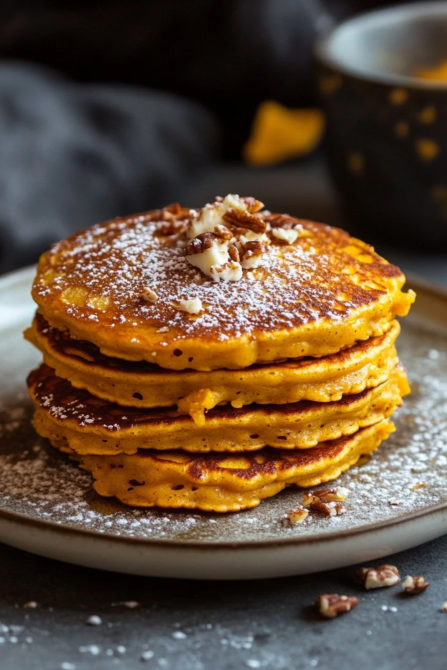 Pumpkin Cottage Cheese Pancakes