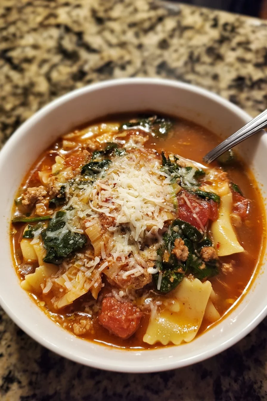High Protein Lasagna Soup