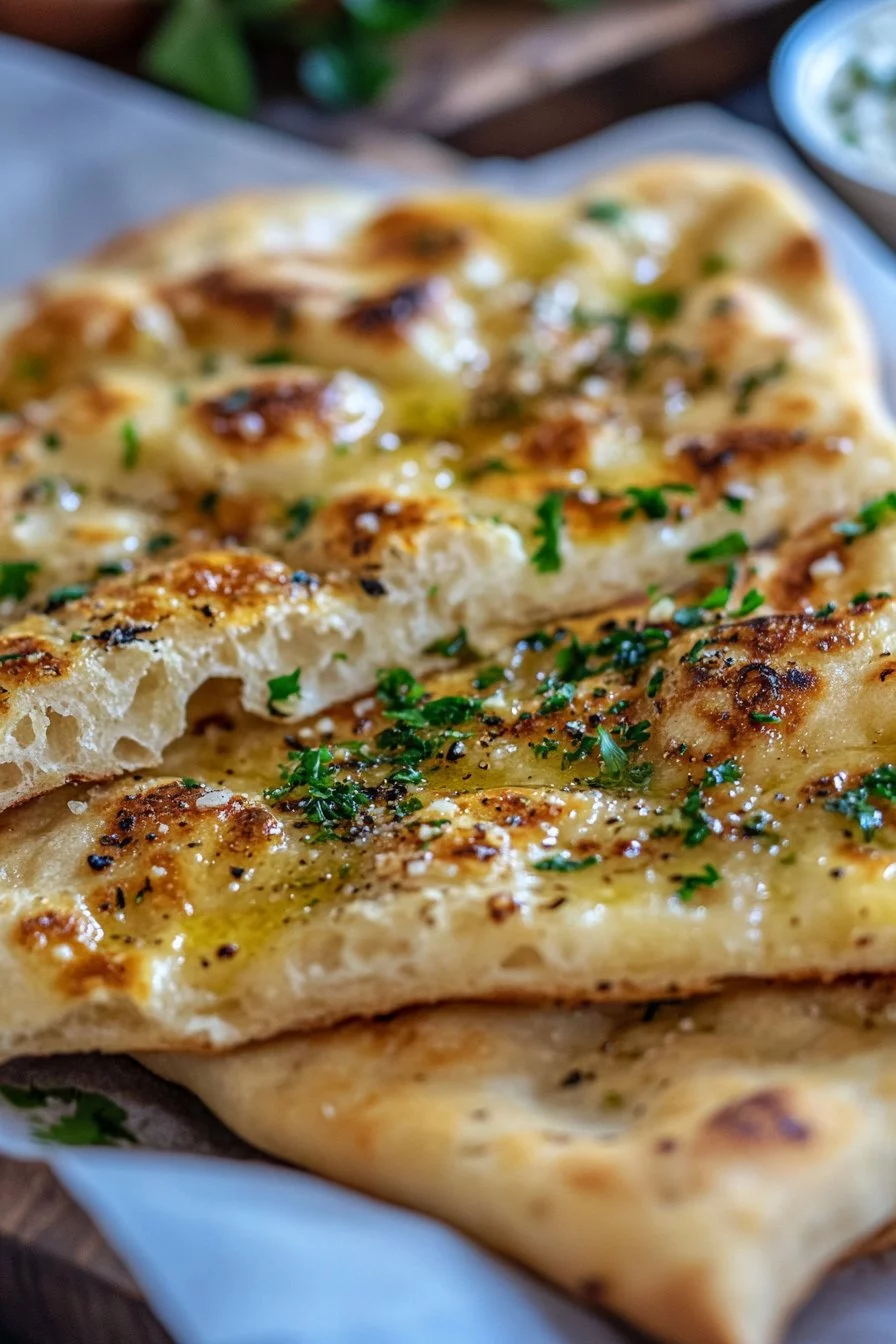 Air Fryer Garlic Flatbread - Quick & Delicious