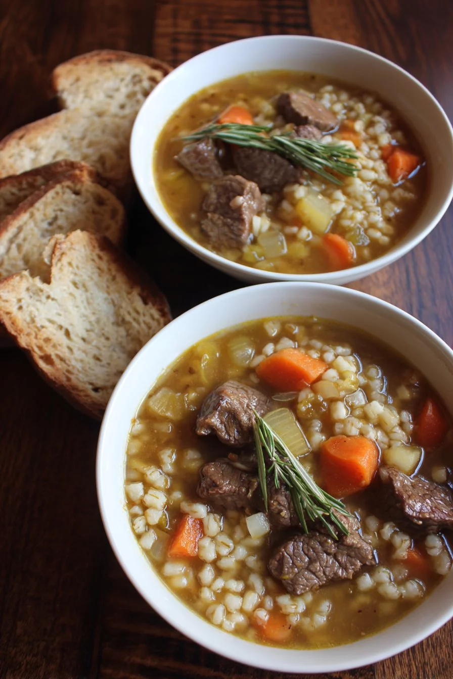Crockpot Beef Barley Soup Recipe