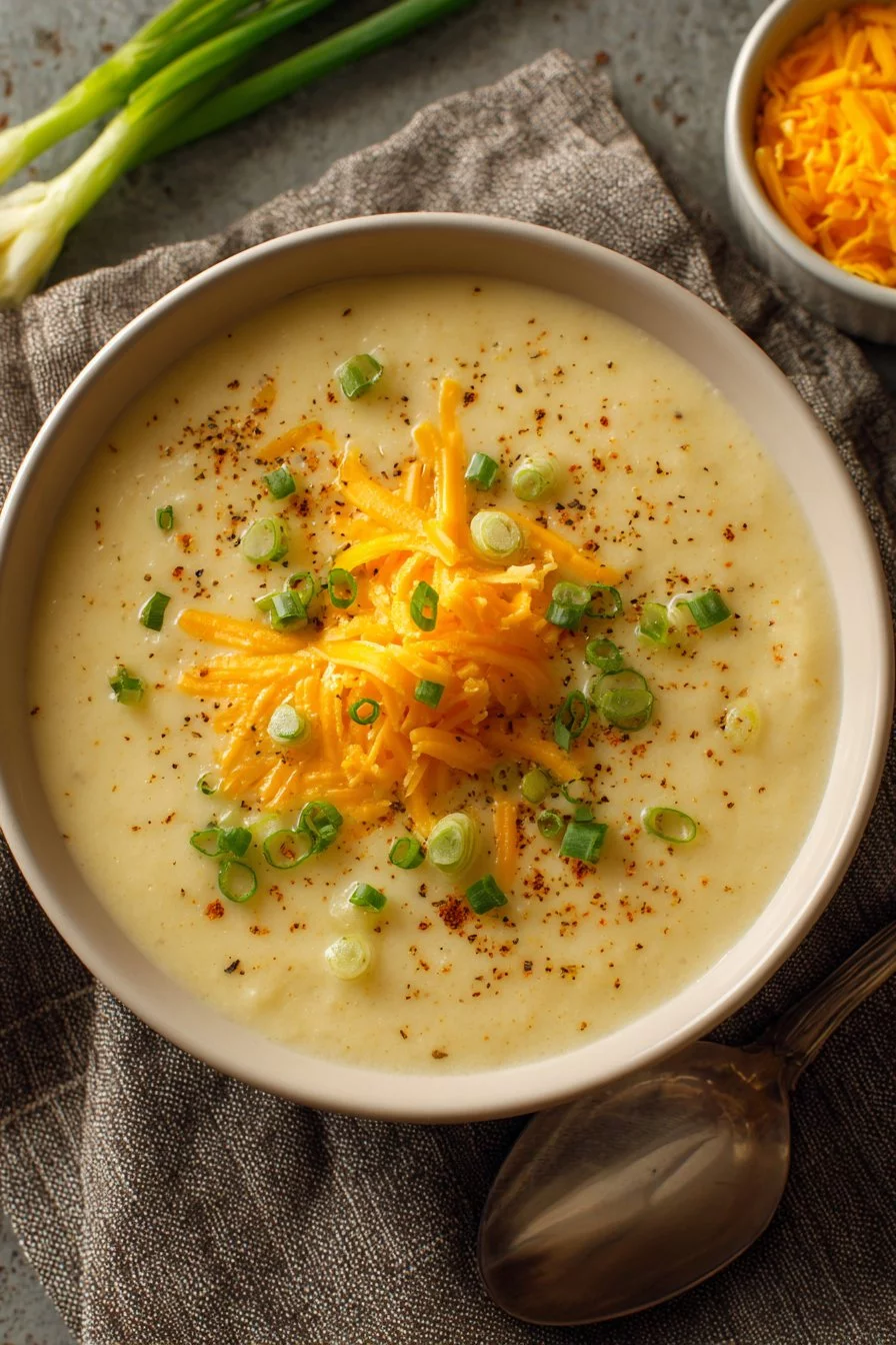 Creamy Cheddar Cauliflower Soup Recipe