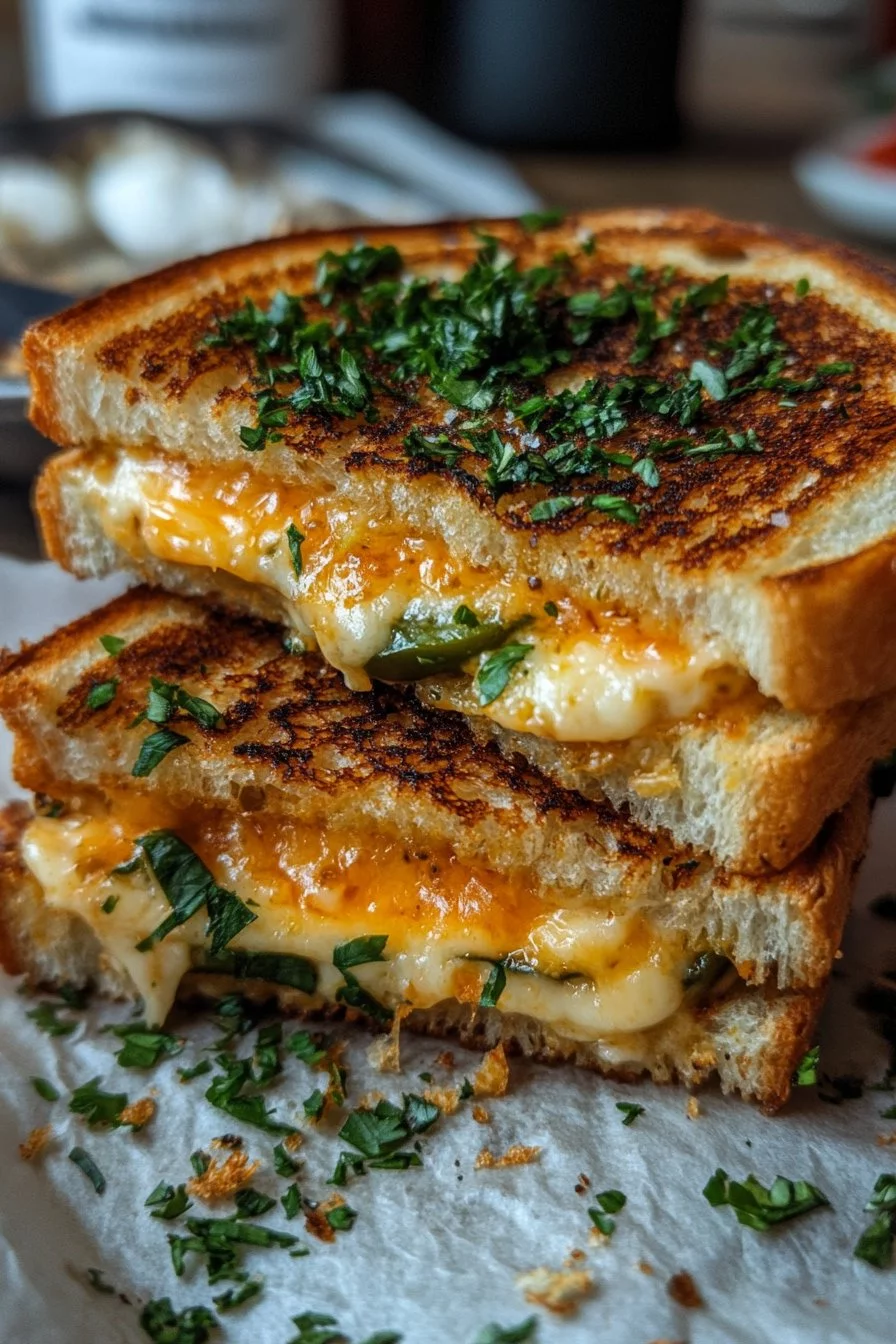 Roasted Jalapeno Popper Grilled Cheese