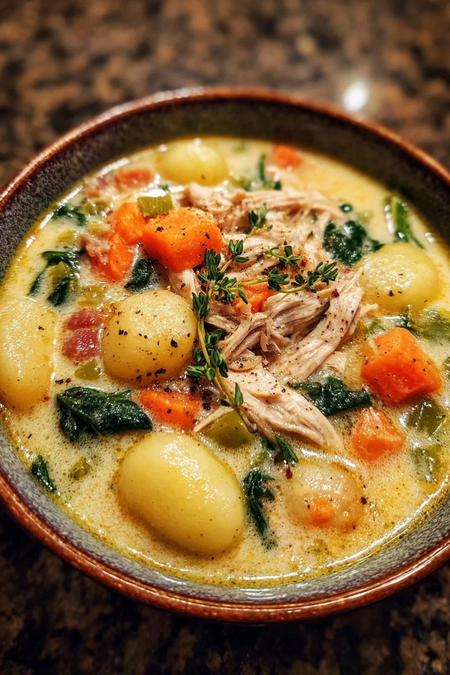 Homemade Chicken and Gnocchi Soup