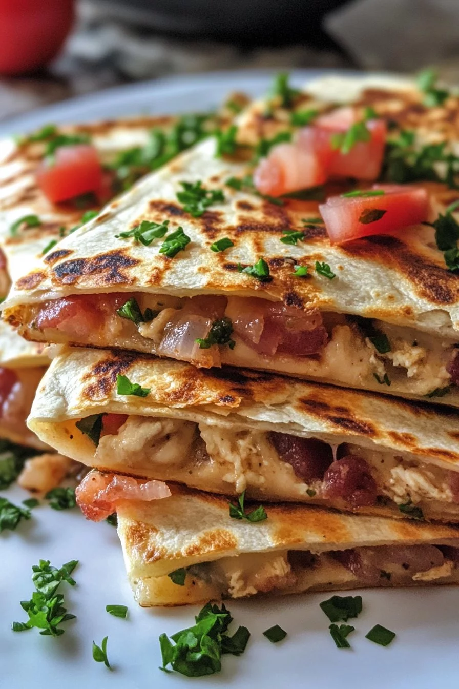 Easy Chicken Bacon Ranch Quesadilla