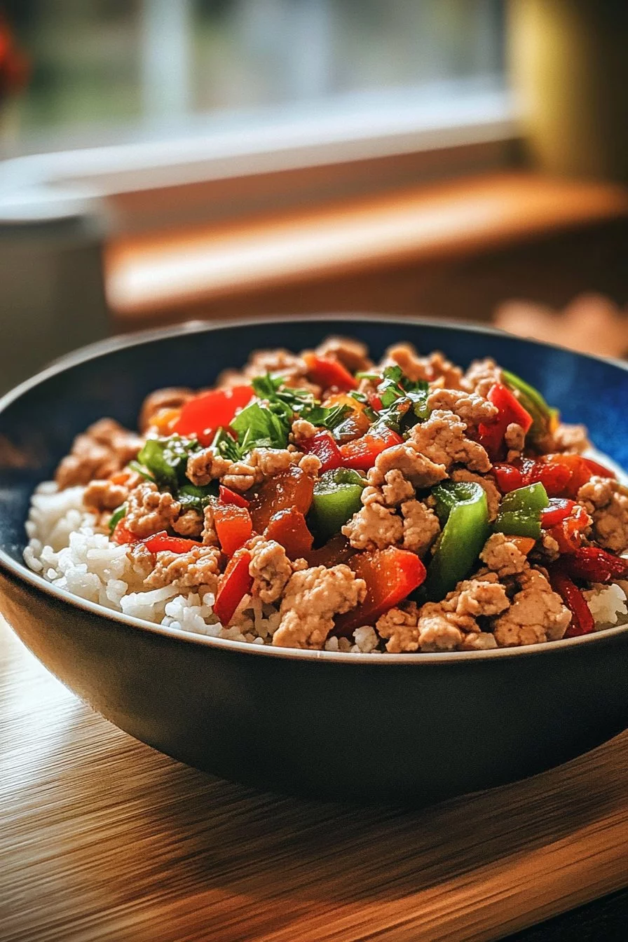 Ground Turkey and Bell Pepper Stir-Fry