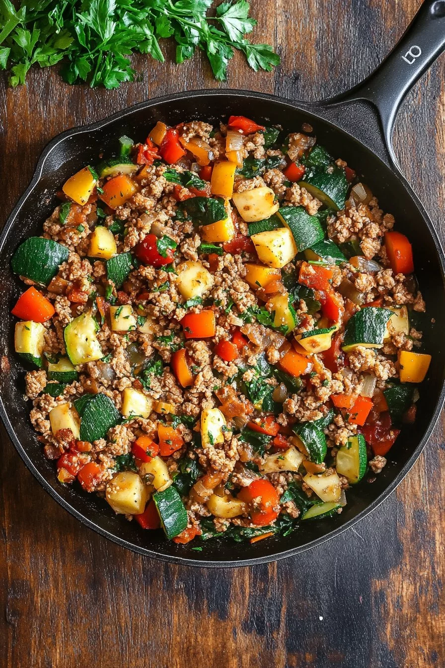 Ground Turkey Vegetable Skillet