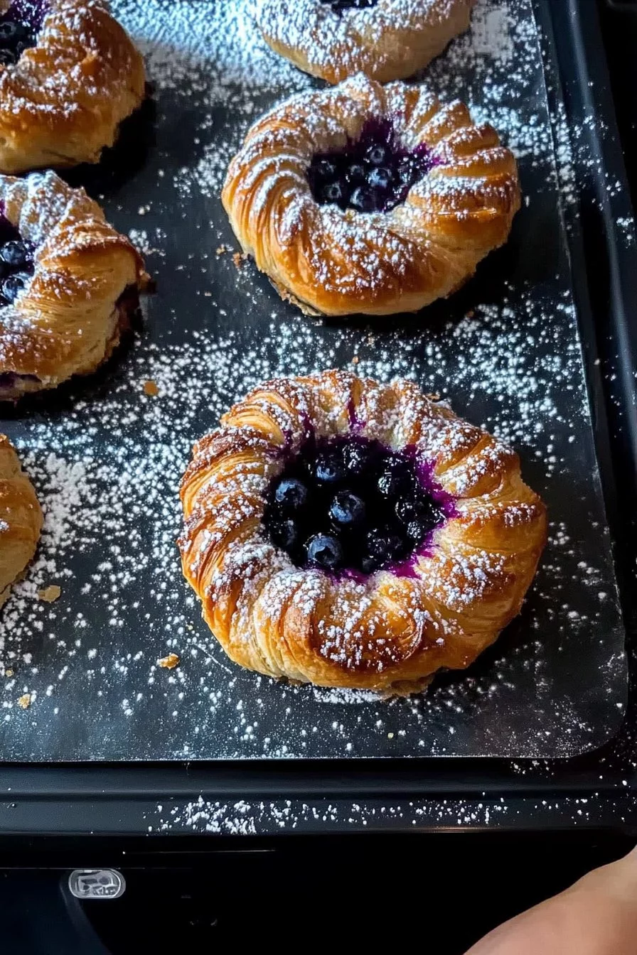 Wild Blueberry Coffee Cake Danishes