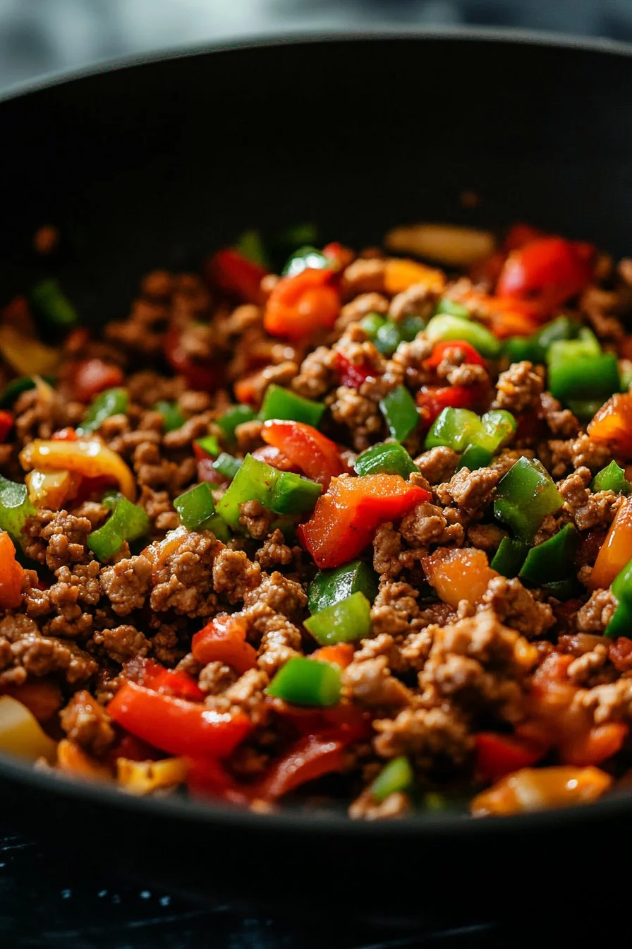Ground Turkey and Peppers