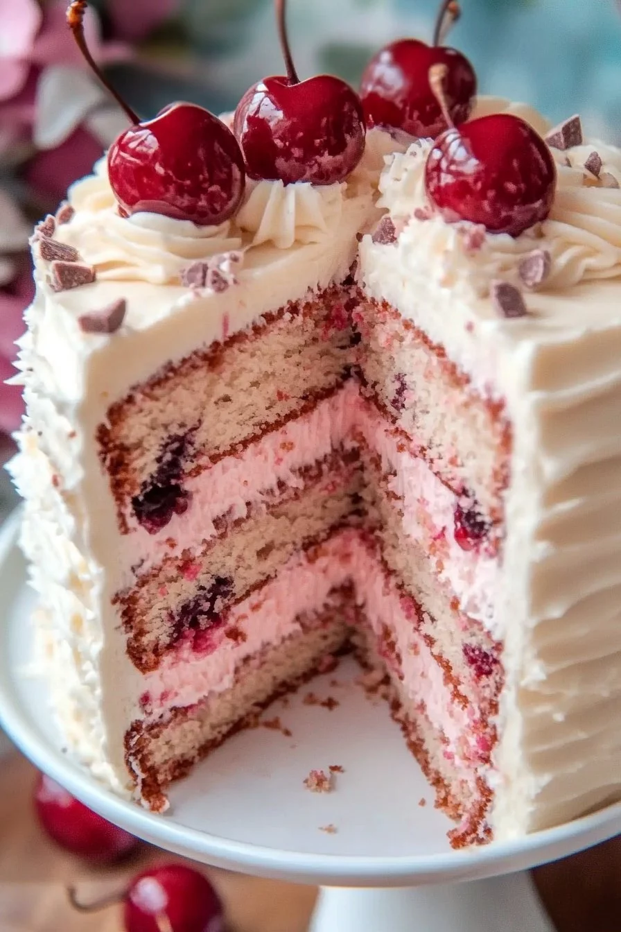 Homemade Cherry Chip Cake Recipe