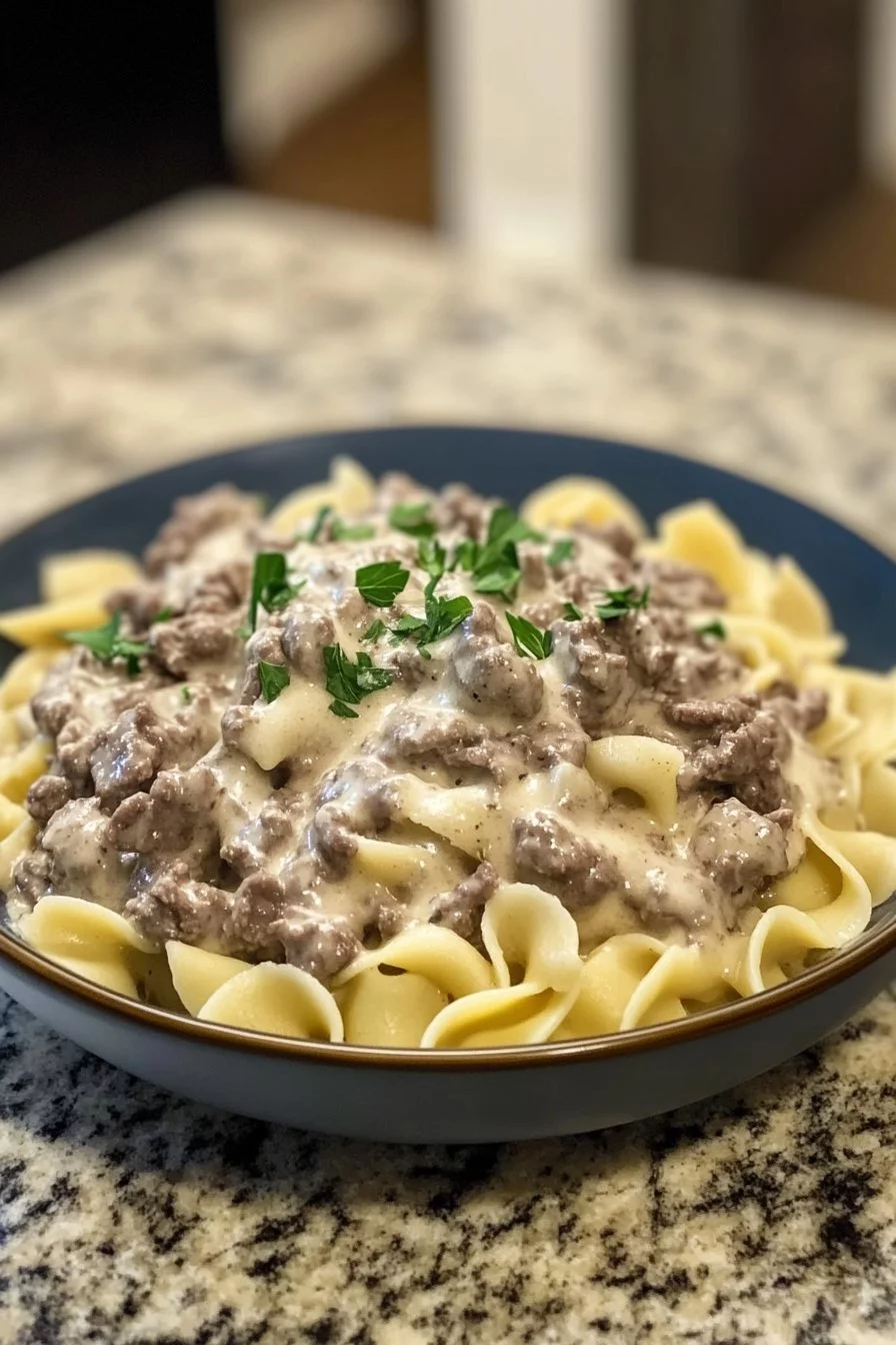 Ground Beef Stroganoff
