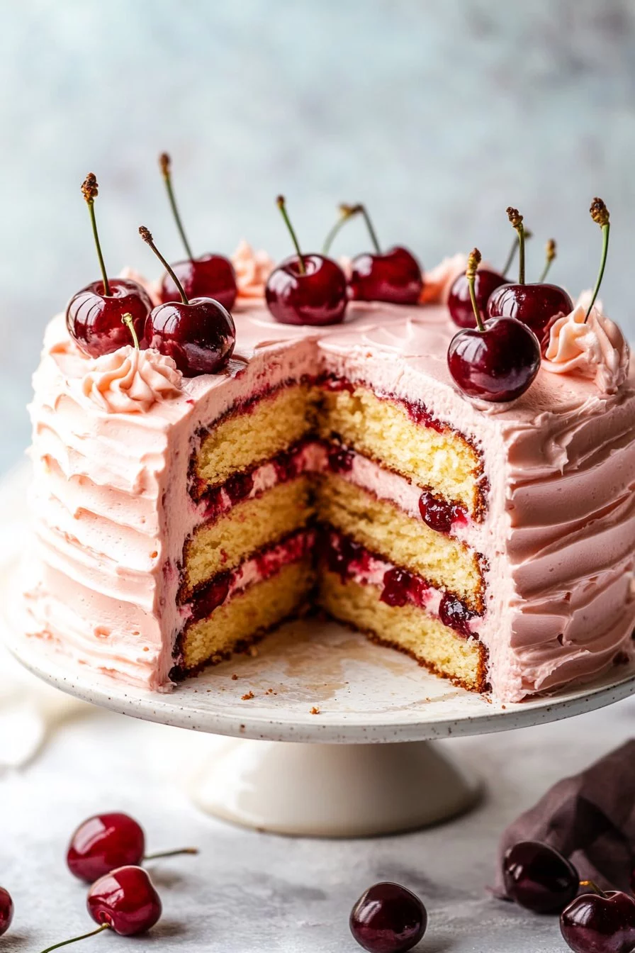 Irresistible Cherry Cake Recipe That Melts in Your Mouth