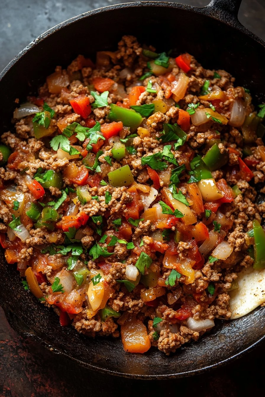Ground Turkey and Peppers