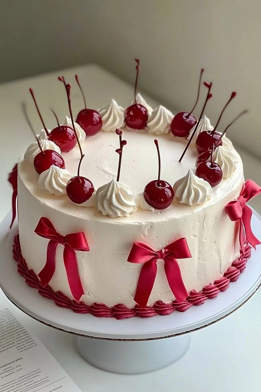 Cherry Bow Cake